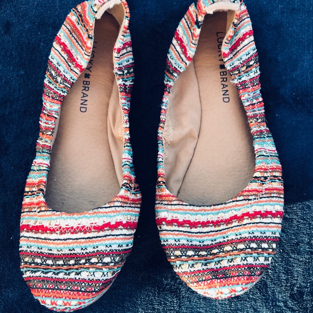 "LUCKY" Brand Multicolor Ballet Flats Size 7